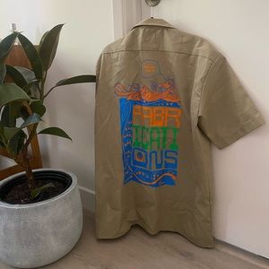 Brown Braindead Fabrications Dickies Work Shirt, Size Medium